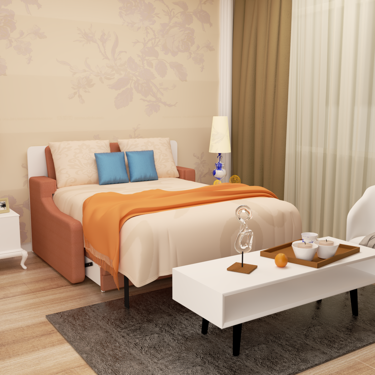 Full Size Modern Vertical Murphy Bed with Sofa - Murphy Nook