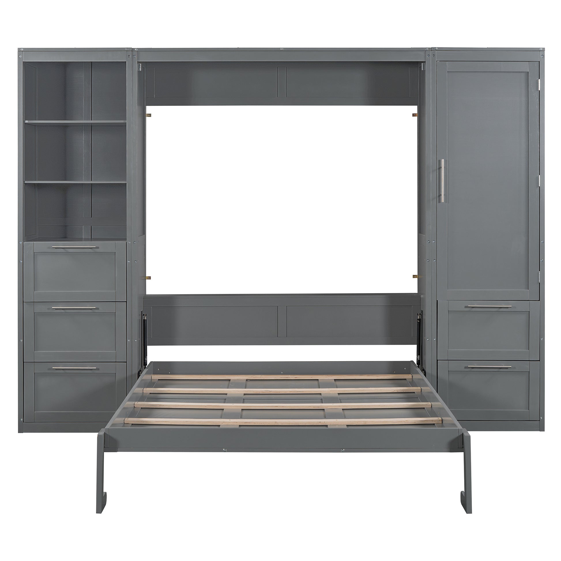Queen Size Murphy Bed with Closet, drawers, shelves - Murphy Nook