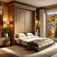 "Elegant Murphy bed in a cozy Vermont home, showcasing a stylish and space-saving solution for modern living."