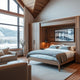 "A cozy and stylish Murphy bed setup in a Montana home, showcasing its space-saving and functional design."