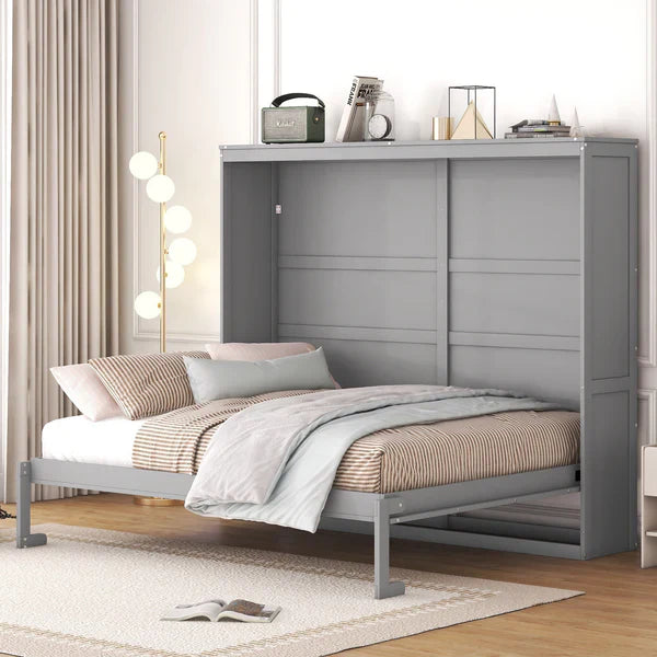 "Optimize your space with a stylish and functional queen-size Murphy bed, perfect for any room."