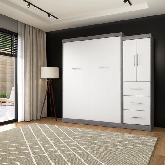 One of the key virtues of a queen Murphy bed with wardrobe design is its ability to provide a maximum-square-foot solution for the minimum space.