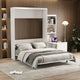 "Queen Size Murphy Bed with Fold-Away Table extended, blending style and function in a modern space-saving design."