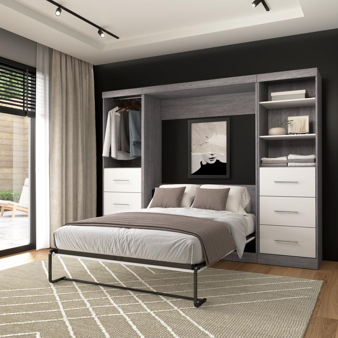 Grey Murphy beds at murphy nook, all sizes queen size, twin size for house space