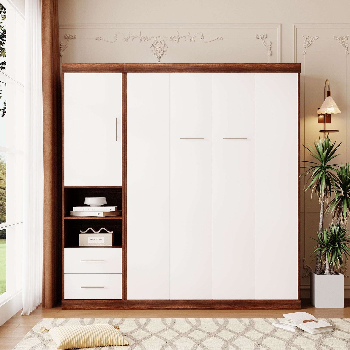 Full Size Murphy Bed with Cabinet - Murphy Nook