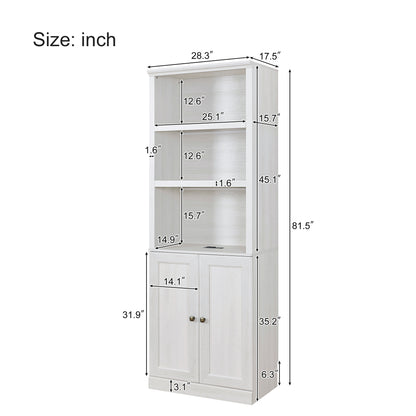 Full Size Murphy Bed, 2 side Cabinets with Half Shelves