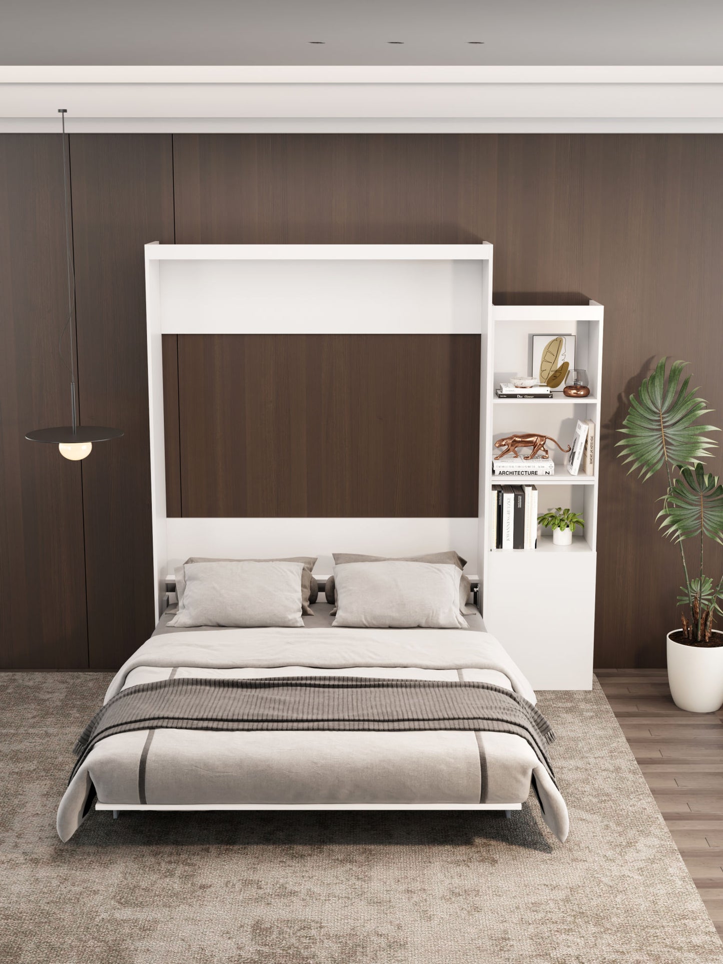 Queen Size Murphy Bed with table - Murphy Nook