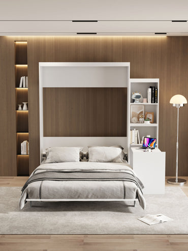 Queen Size Murphy Bed with table - Murphy Nook