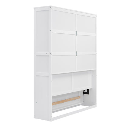 Queen Size Murphy Bed with Shelves