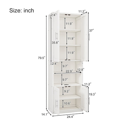 Queen Size Murphy Bed with 1 Side Cabinet Storage Shelf